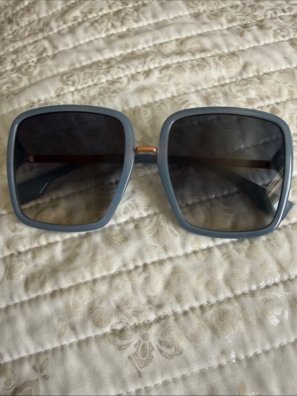 Universal Thread Women’s Oversized Square Sunglasses - Light Blue Frame